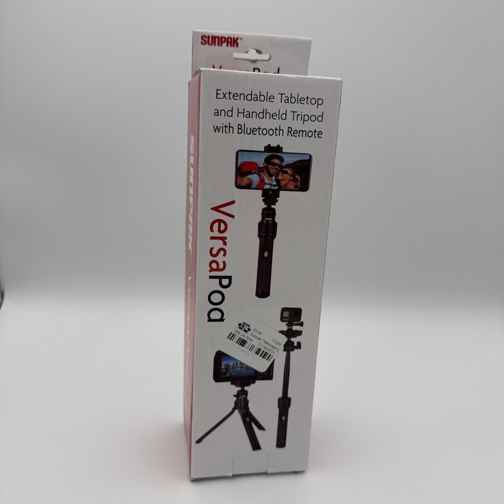 Sunpak Versapod Extendable/Tabletop/Handheld‎ Tripod with Bluetooth Remote NEW